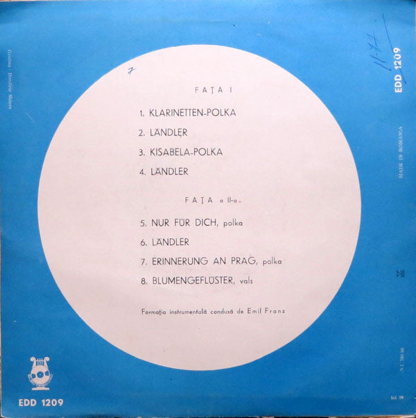 Formația Instrumentală Condusă De Emil Frantz* ‎– Klarinetten-Polka  (1969)