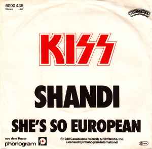 Kiss ‎– Shandi  (1980)    7"