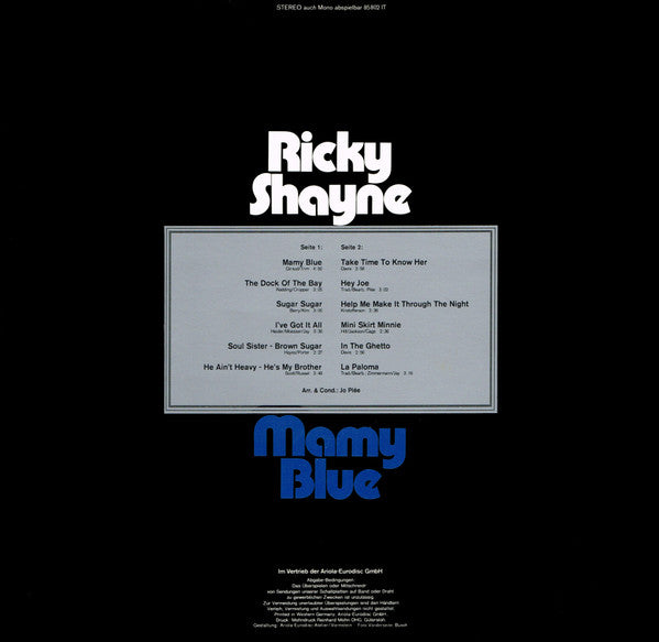 Ricky Shayne ‎– Mamy Blue  (1972)
