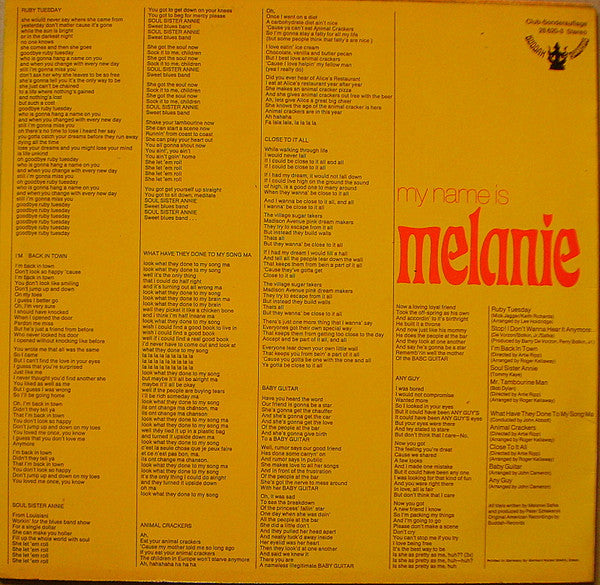 Melanie ‎– My Name Is Melanie