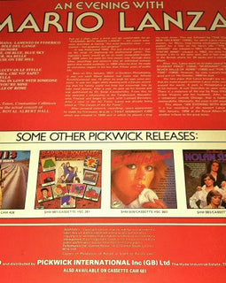 Mario Lanza ‎– An Evening With Mario Lanza     LP