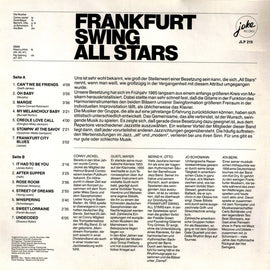 Frankfurt Swing All Stars ‎– Can't We Be Friends  (1987)