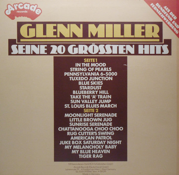Glenn Miller ‎– Seine 20 Grössten Hits  (1975)