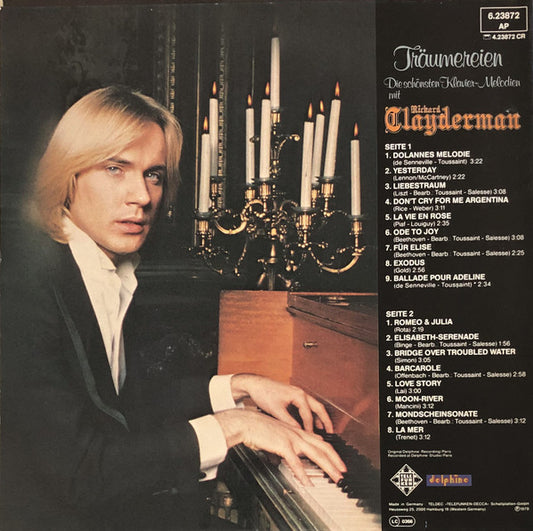 Richard Clayderman – Träumereien - Die Schönsten Klavier~Melodien Mit Richard Clayderman  (1979)