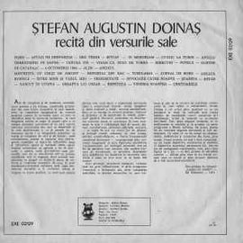 Ștefan Augustin Doinaș ‎– Recită Din Versurile Sale  (1983)