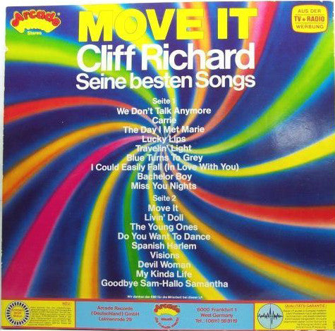 Cliff Richard ‎– Move It - Seine Besten Songs  (1980)