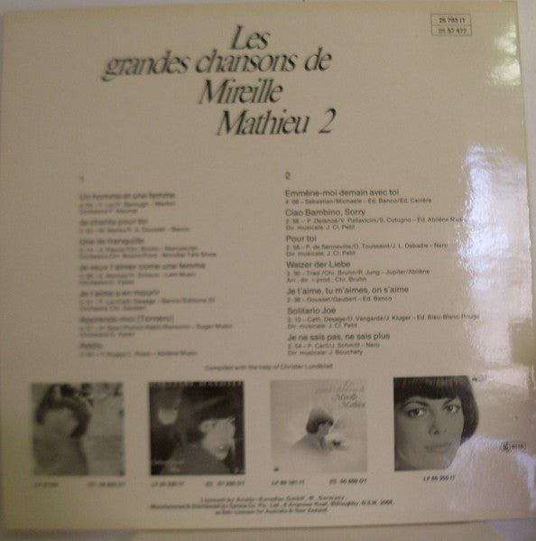 Mireille Mathieu – Les Grandes Chansons De Mireille Mathieu 2  (1978)