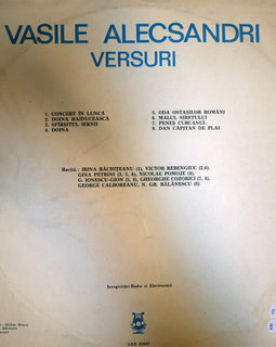 Vasile Alecsandri ‎– Versuri  (1990)