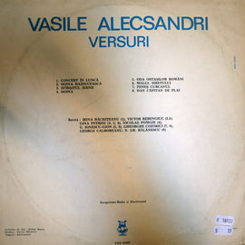 Vasile Alecsandri ‎– Versuri  (1990)