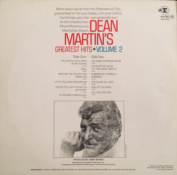 Dean Martin ‎– Dean Martin's Greatest Hits! Volume 2  (1973)