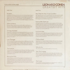 Leonard Cohen ‎– Greatest Hits  (1975)      LP
