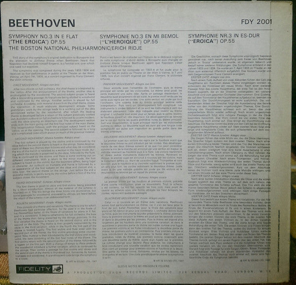 Beethoven* ‎– Eroica Symphony No. 3  (1962)