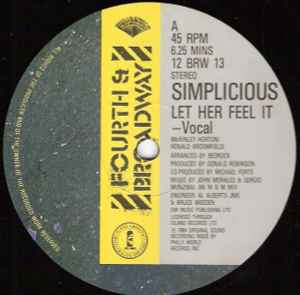 Simplicious ‎– Let Her Feel It  (1984)     12"