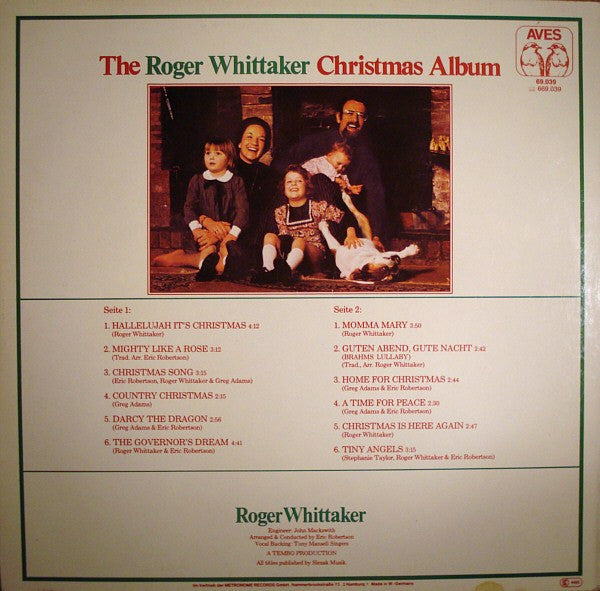 Roger Whittaker ‎– The Roger Whittaker Christmas Album  (1976)