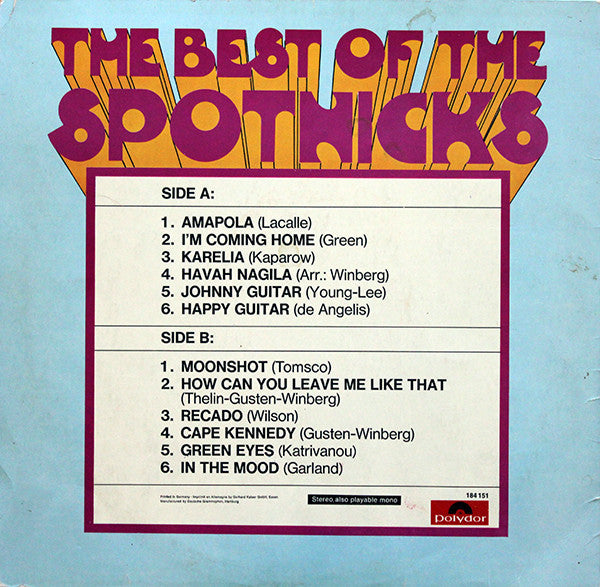 The Spotnicks ‎– The Best Of The Spotnicks  (1968)