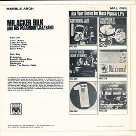 Mr. Acker Bilk And His Paramount Jazz Band* ‎– Mr. Acker Bilk And His Paramount Jazz Band  (1966)