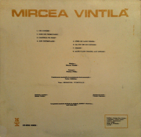 Mircea Vintilă ‎– Mircea Vintilă  (1989)