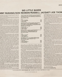 Jimmy Rushing / Don Redman / Russell Jacquet / Joe Thomas ‎– Big Little Bands   (1974)
