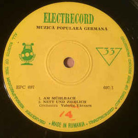 Orchestra Valeriu Vărzaru ‎– Muzică Populară Germană (1965)