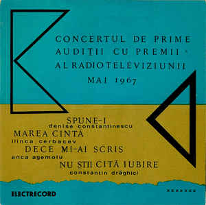 Various ‎– Concertul De Prime Audiții Cu Premii Al Radioteleviziunii - Mai 1967 (1967)