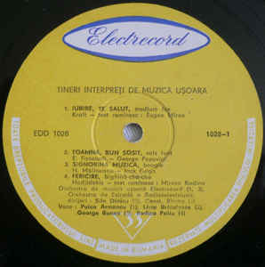 Various ‎– Tineri Interpreți De Muzică Ușoară (1962)