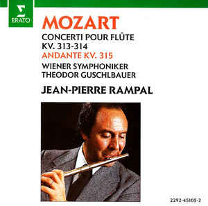 Mozart* / Jean-Pierre Rampal, Wiener Symphoniker, Theodor Guschlbauer ‎– Concerti Pour Flûte KV. 313 - 314, Andante KV. 315