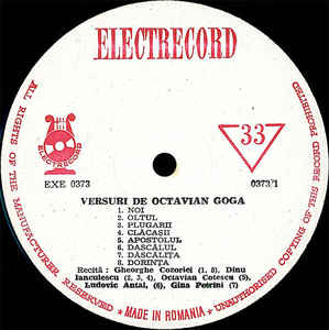 Octavian Goga ‎– Versuri De Octavian Goga