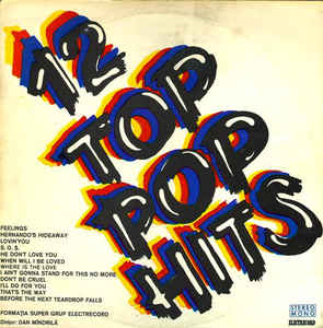 Formația Super Grup Electrecord* Dirijor: Dan Mîndrilă ‎– 12 Top Pop Hits (1975)